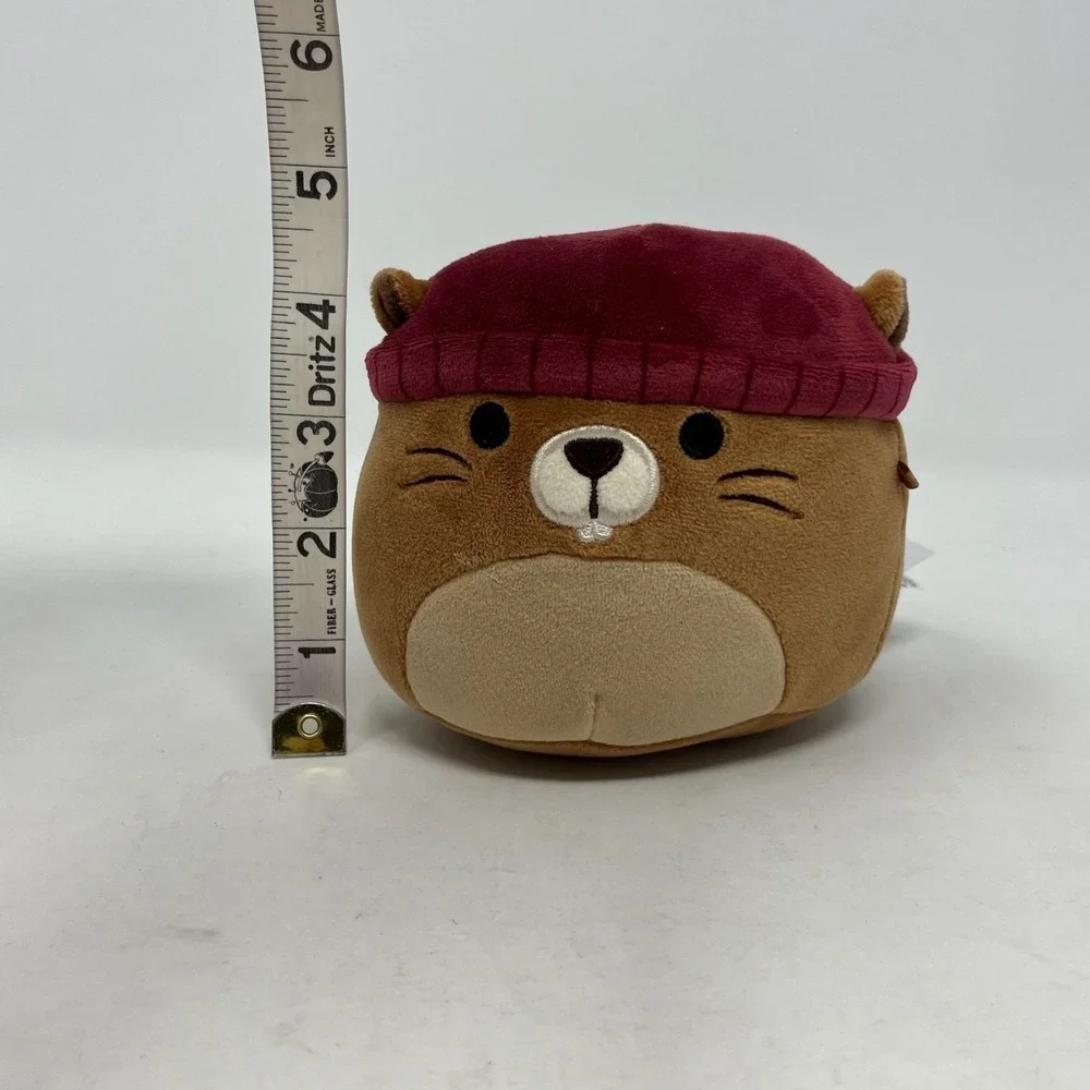 Squishmallows Chip the Beaver Wearing‎ Beanie Hat Plush Toy Stuffed Animal 5